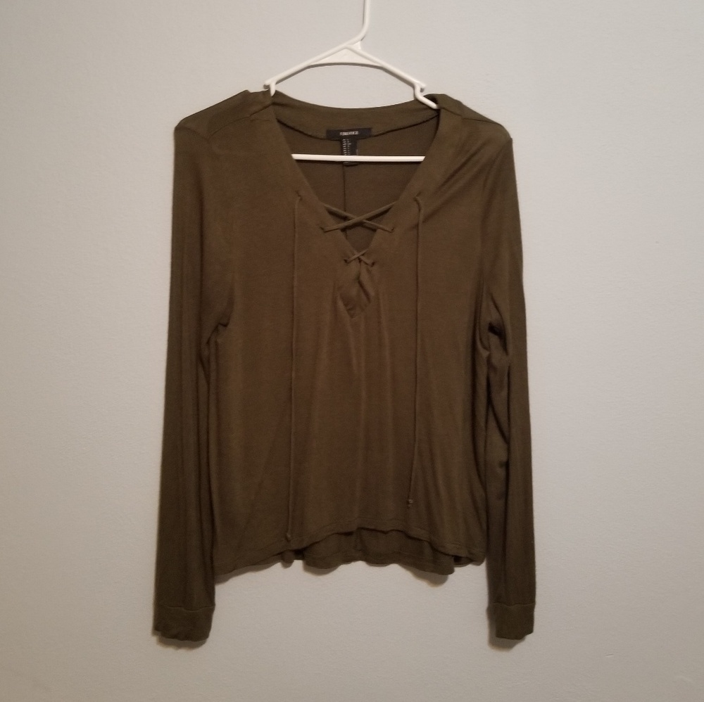 💛 Olive Green Long Sleeve Shirt